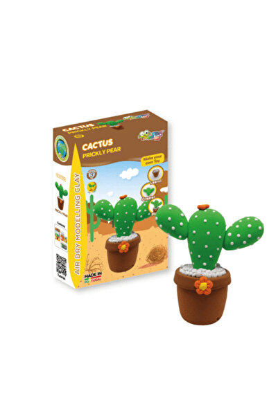 Jumping Clay JUMPINGCLAY |   Set Creativ: Ghiveci cu Cactus Opuntia