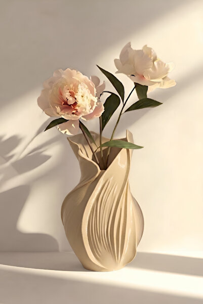 END Design Lavin Spiral Bioplastic Modern Decorative Vase – 21 cm Luxury Desi...