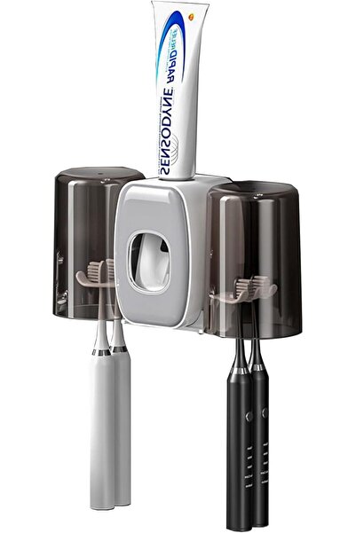 Arabest Wall Mounted Toothbrush Holder,Toothpaste Dispenser,Electric Toothbru...