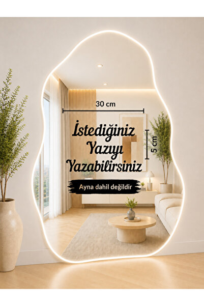 levvas Kişiye Özel Ayna Yazısı Stickerı 30x5 cm | Ayna Dekor Yazısı | Ev Deko...