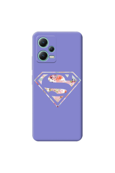 Other Xiaomi Redmi Note 12 Pro 5G Superman logo Purple Colored Silicone TPU Θήκη