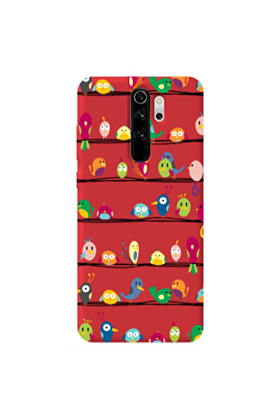 Other Xiaomi Redmi Note 8 Pro birds Red Colored Silicone TPU Θήκη