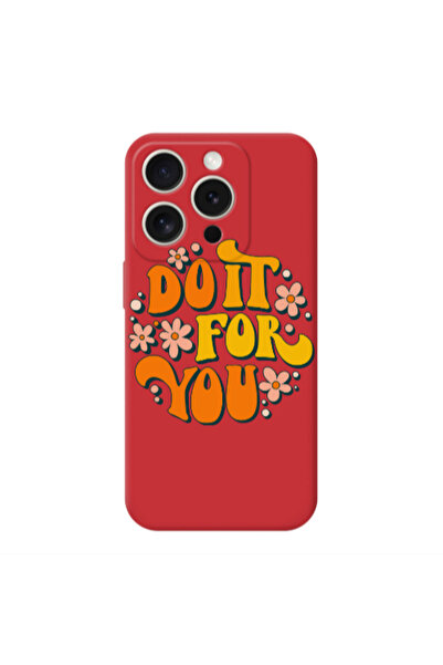 Other Apple iPhone 15 Pro Do it For You Red Colored Silicone TPU Θήκη