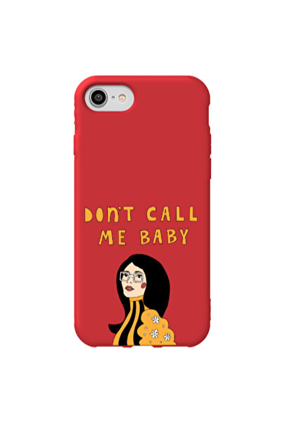 Other Apple iPhone 7 Call me baby Red Colored Silicone TPU Θήκη