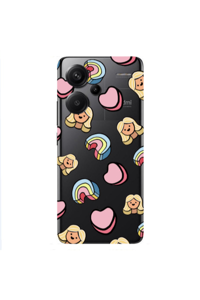 Other Xiaomi Redmi Note 13 Pro+ 5G Girl rainbow and hearts Transparent Silico...