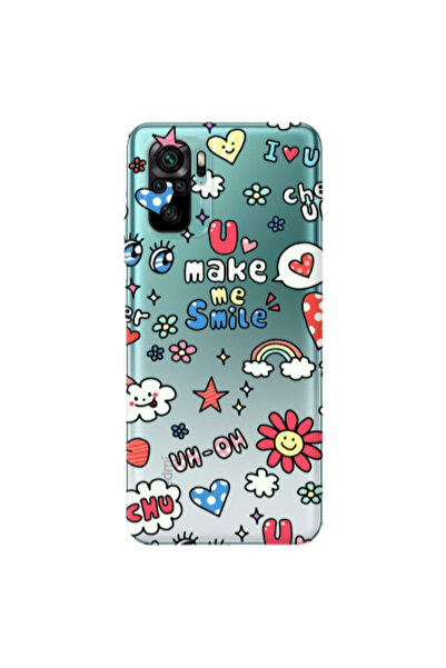 Other Xiaomi Redmi Note 10S Rainbow flowers Transparent Silicone TPU Θήκη