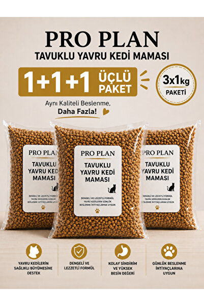 Pro Plan Tavuklu Yavru Kedi Maması 3 Kg