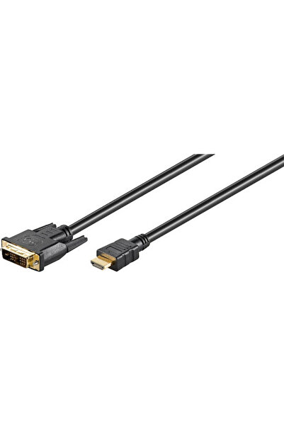 goobay Καλώδιο DVI-D αρσενικό σε HDMI αρσενικό, 1μ, Μαύρο (51579)