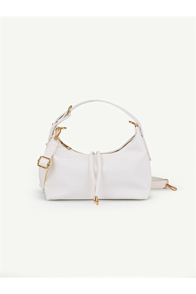 SHAKA Wrinkled Textured White Shk328 Women's Baguette Hand, Arm, and Shoulder...