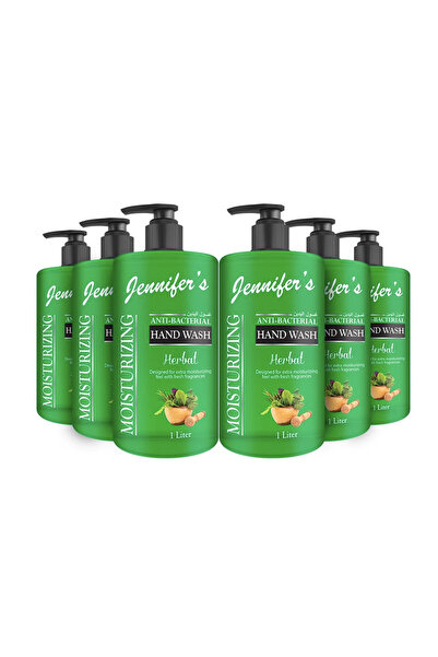 Jennifer's Jennifer’s Hand Wash 1L, Herbal Pack of 6