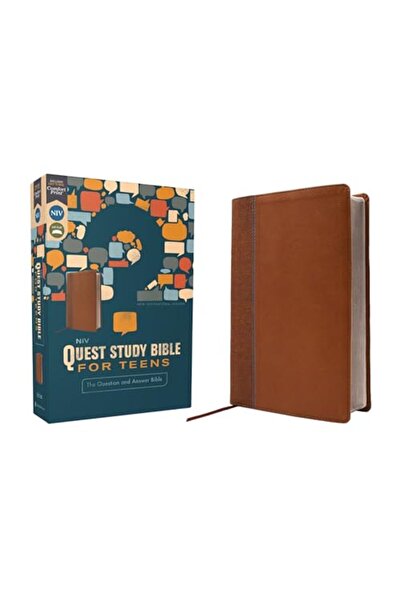 Zondervan Niv Quest Study Bible For Teens Leathersoft Brown Comfort Print