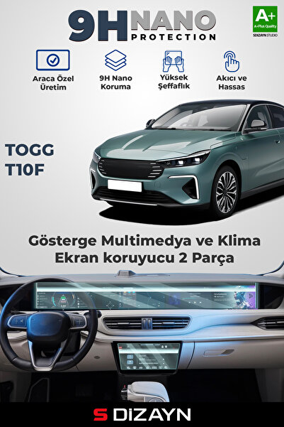 S Dizayn S-Dizayn Togg T10F Ekran Koruyucu Seti Tam Set (PARLAK) 2025 Üzeri A...