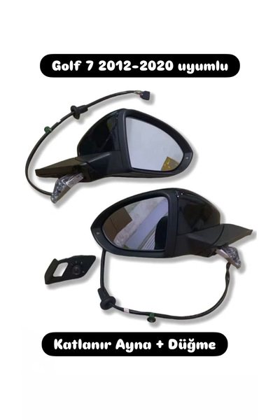 Genel Markalar Golf 7.5 kayan sinyalli katlanır ayna 2012-2020 uyar