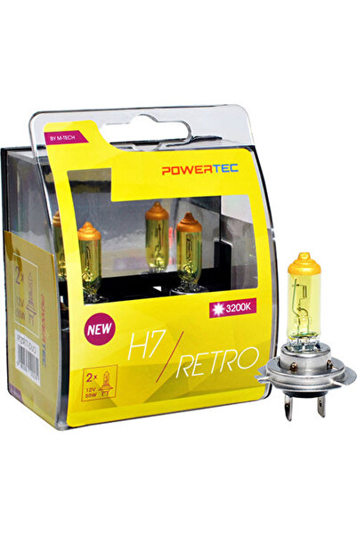 M-TECH Λάμπες Αυτοκινήτου & Μοτοσικλέτας Powertec Retro H7 Αλογόνου 3200K Θερ...