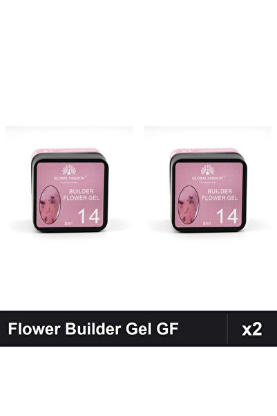 global fashion Set 2 Flower Builder Gel 8ml Nr.14 Constructie Unghii UV
