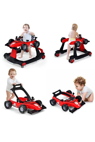 Arabest 4-in-1 Baby Walker,Activity Push,3 Adjustable Heights,Smooth Wheels,A...