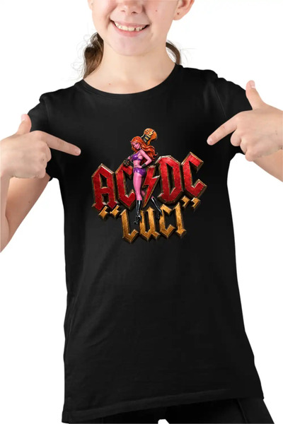 OEM Tricou Copii Fete AC/DC Luci Merch ACDC