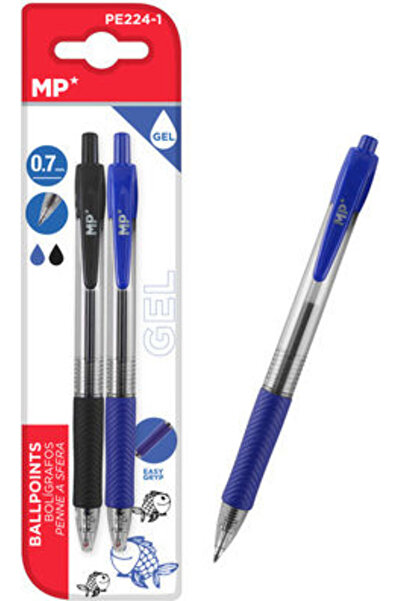 Other Μαντρίδα Πάπελ Στυλό Μπάλας 0.7mm Μαύρο με Μπλε Μελάνι 2 τεμάχια Κωδικό...