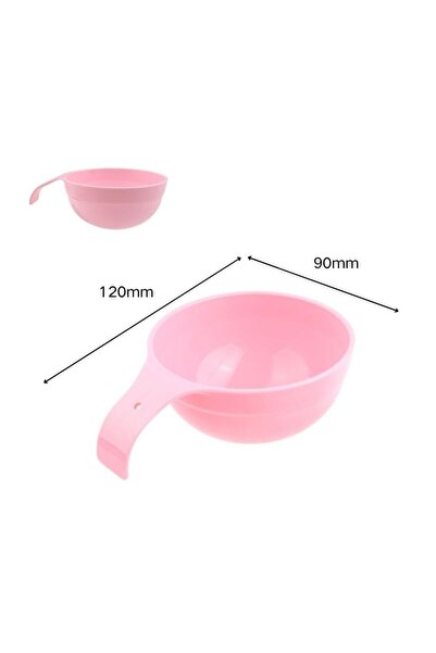 idei Pink plastic facial mask bowl with handle, cosmetic clay mixing bowl, si...