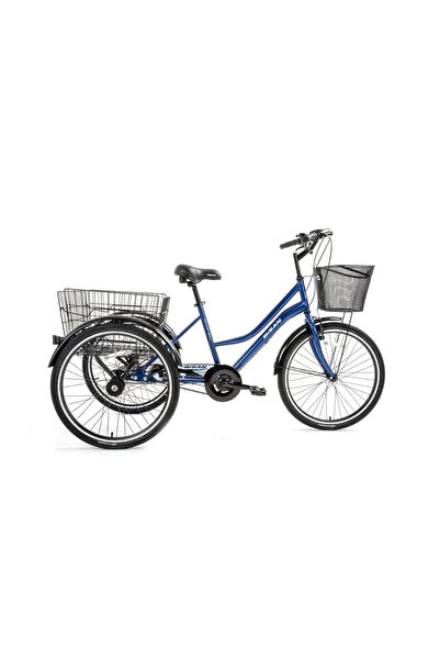 Bisan Porter 24 Jant 44 Cm Kadro 3 Tekerli Şehir Bisiklet - Lacivert Beyaz