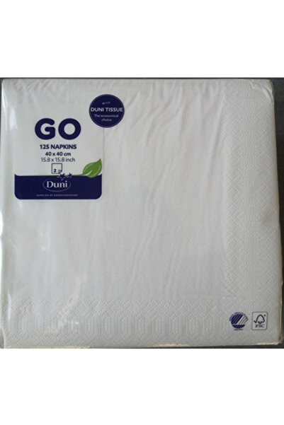 DUNİ Servetele Duni, 2 straturi, 40x40 cm, 125 buc., Alb, Servetele de hartie...