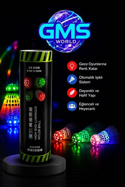 GMS WORLD 6 LI IŞIKLI BADMINTON TOPU