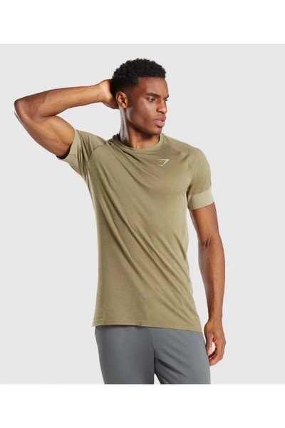 RACR Gymshark Μπλουζάκι Προπόνησης Regulate Χακί