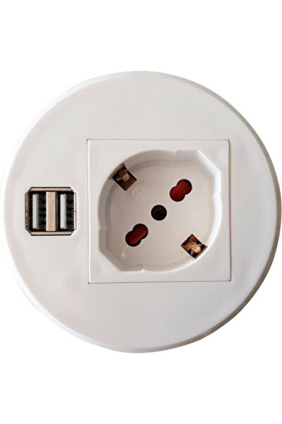 Techly Μονότοιχη πρίζα ρεύματος με 2 θύρες USB