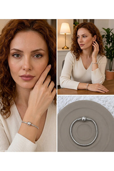 FM 💎   Premium Silver Color Shiny and Modern Stone Detailed Charm Compatible...