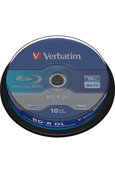 Verbatim Εγγράψιμο BD-R 6x Διπλής Στρώσης 50GB Κουτί 10 τεμαχίων Κωδικός: 43746