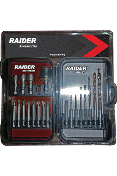 Raider Σετ Τρυπάνια & Μύτες 1/4 " Σετ 20 τρυπανιών με εξαγωνικό στέλεχος Κωδι...