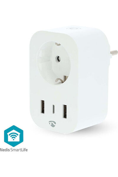 Nedis Έξυπνο πολύπριζο με 2 θύρες USB-A και 1 θύρα USB-C Κωδικός: WIFIP151FWT