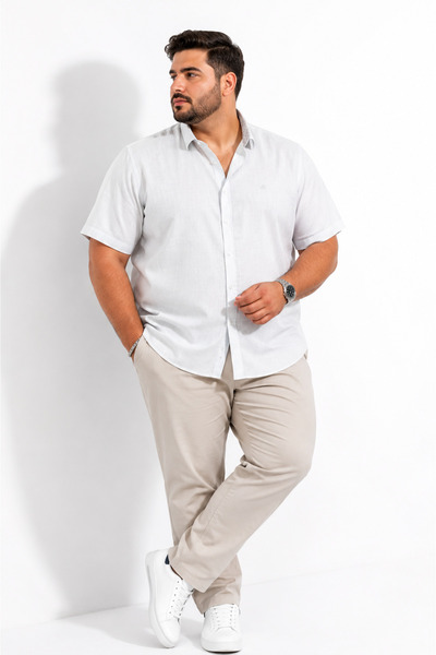 ANNEX Large Size Cotton Short Sleeve Men's Shirt