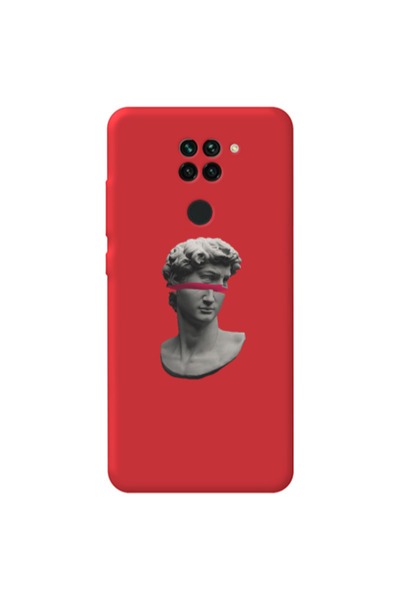 Other Xiaomi Redmi Note 9 Half statue Red Colored Silicone TPU Θήκη