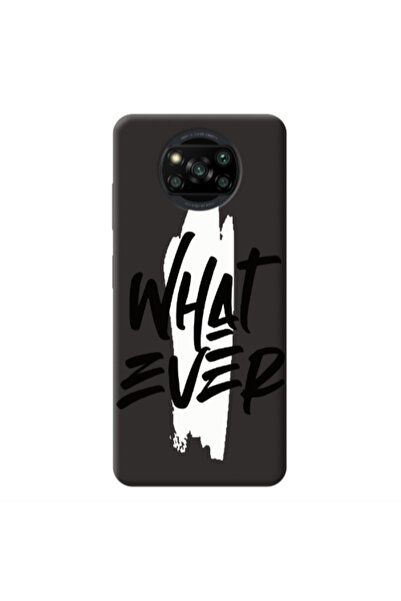 Other Xiaomi Poco X3 /X3 Pro What Ever Black Colored Silicone TPU Θήκη