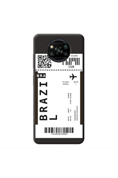 Other Xiaomi Poco X3 /X3 Pro Brazil BRA Black Colored Silicone TPU Θήκη