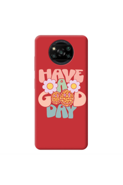 Other Xiaomi Poco X3 Pro Have A Good day Red Colored Silicone TPU Θήκη