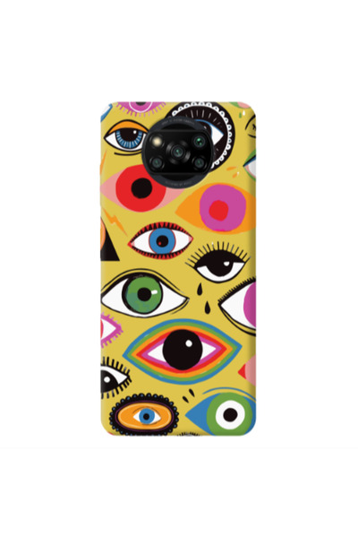 Other Xiaomi Poco X3 /X3 Pro Colorful eyes Yellow Colored Silicone TPU Θήκη