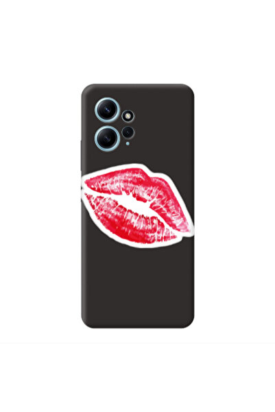 Other Xiaomi Redmi Note 12 4G Drooling Tongue Black Colored Silicone TPU Θήκη