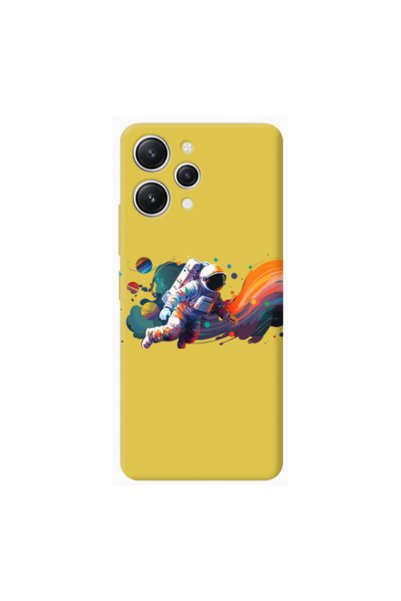 Other Xiaomi Redmi 12 Rainbow Space Yellow Colored Silicone TPU Θήκη