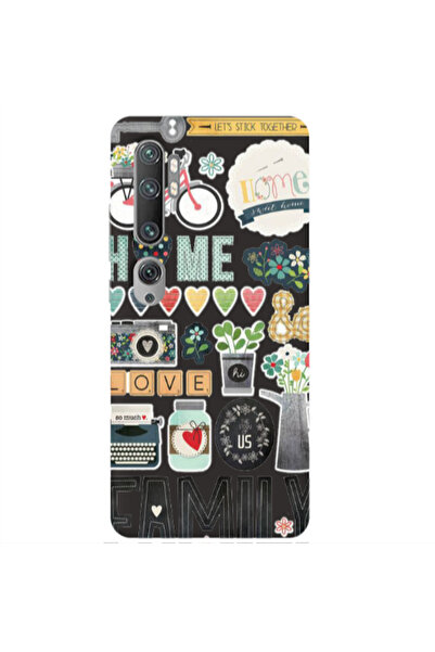 Other Xiaomi Mi Note 10 Family love home Black Colored Silicone TPU Θήκη