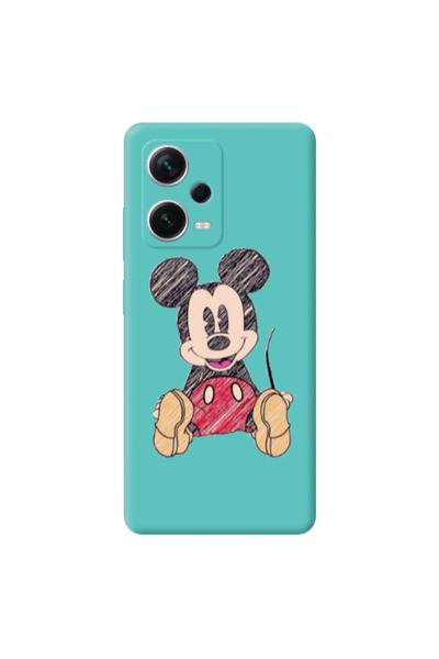 Other Xiaomi Poco X5 Mickey mouse 2 Turquoise Colored Silicone TPU Θήκη