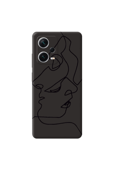 Other Xiaomi Poco X5 intertwined Black Colored Silicone TPU Θήκη