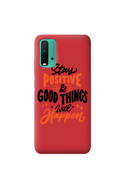 Other Xiaomi Poco M3 Stay Positive Red Colored Silicone TPU Θήκη