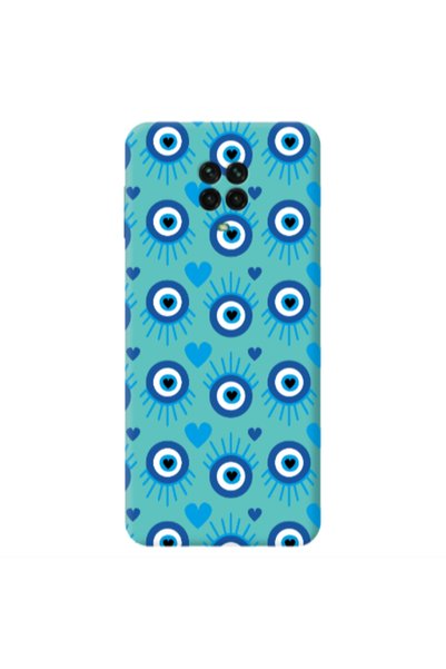 Other Xiaomi Redmi Note 9 Pro Heart Eye Turquoise Colored Silicone TPU Θήκη