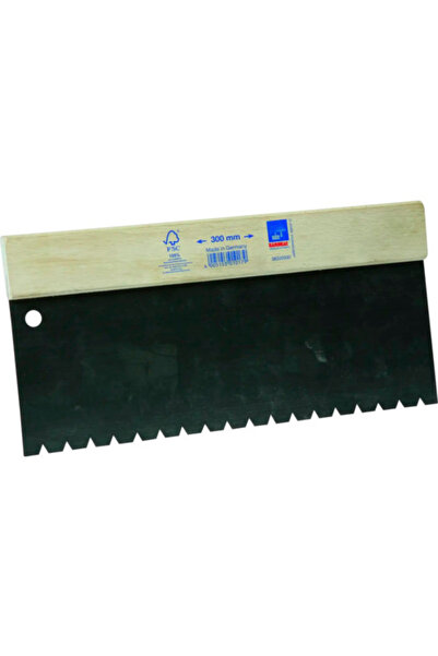 OEM Șpaclu zimțat pentru adeziv de parchet Haromac 300mm, mâner din lemn