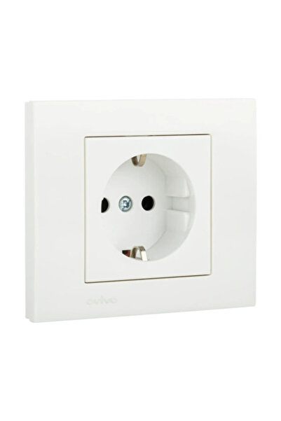 OEM Ovivo Grano single socket with grounding, white