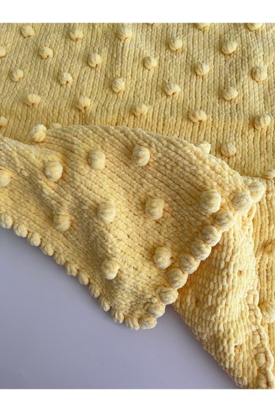 FLY LIFE Hand Knitted Velvet Baby Blanket