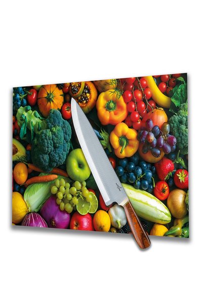 Parıltı Yayınları Glass Cutting Board and Presentation Holder