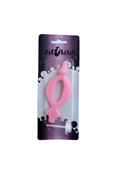 OEM Slim Number Cake Candle, 10cm, Light Pink